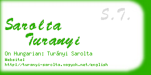 sarolta turanyi business card