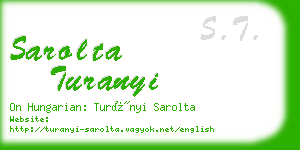 sarolta turanyi business card